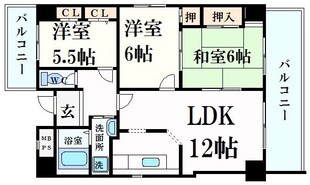 西宮北口駅 徒歩15分 3階の物件間取画像